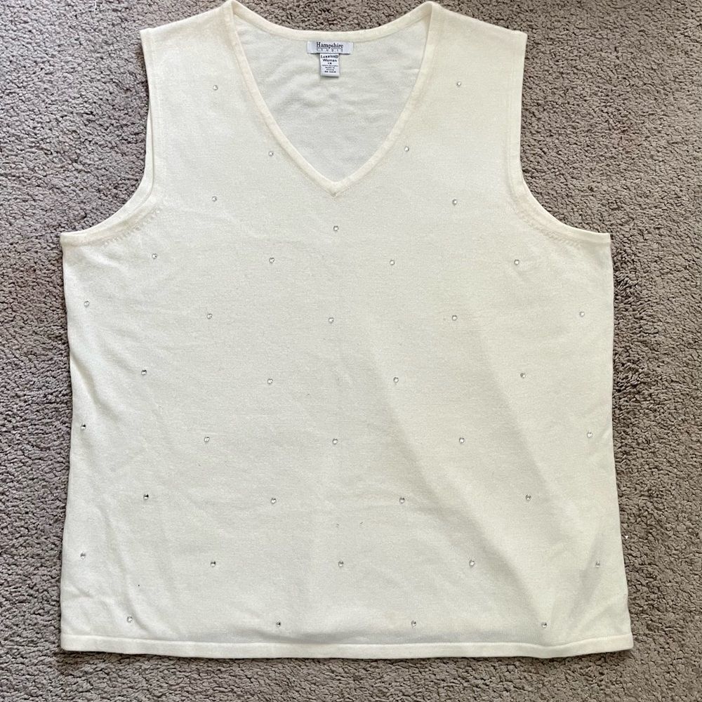 Hampshire Studio Women’s Top. Cream, 1X